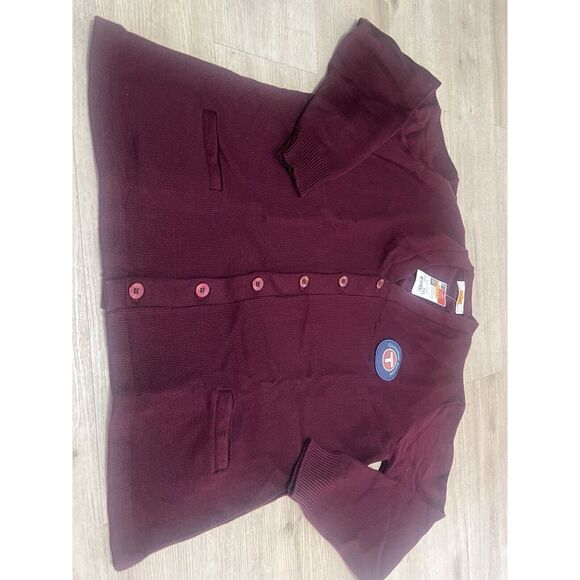 MBTA Customer Service NWT 2XL Maroon Cardigan Sweater Massachusetts Bay Transit - Picture 3 of 11